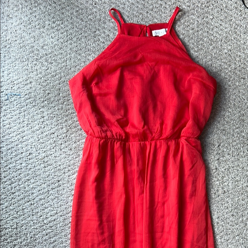 She + Sky Red Maxi Dress